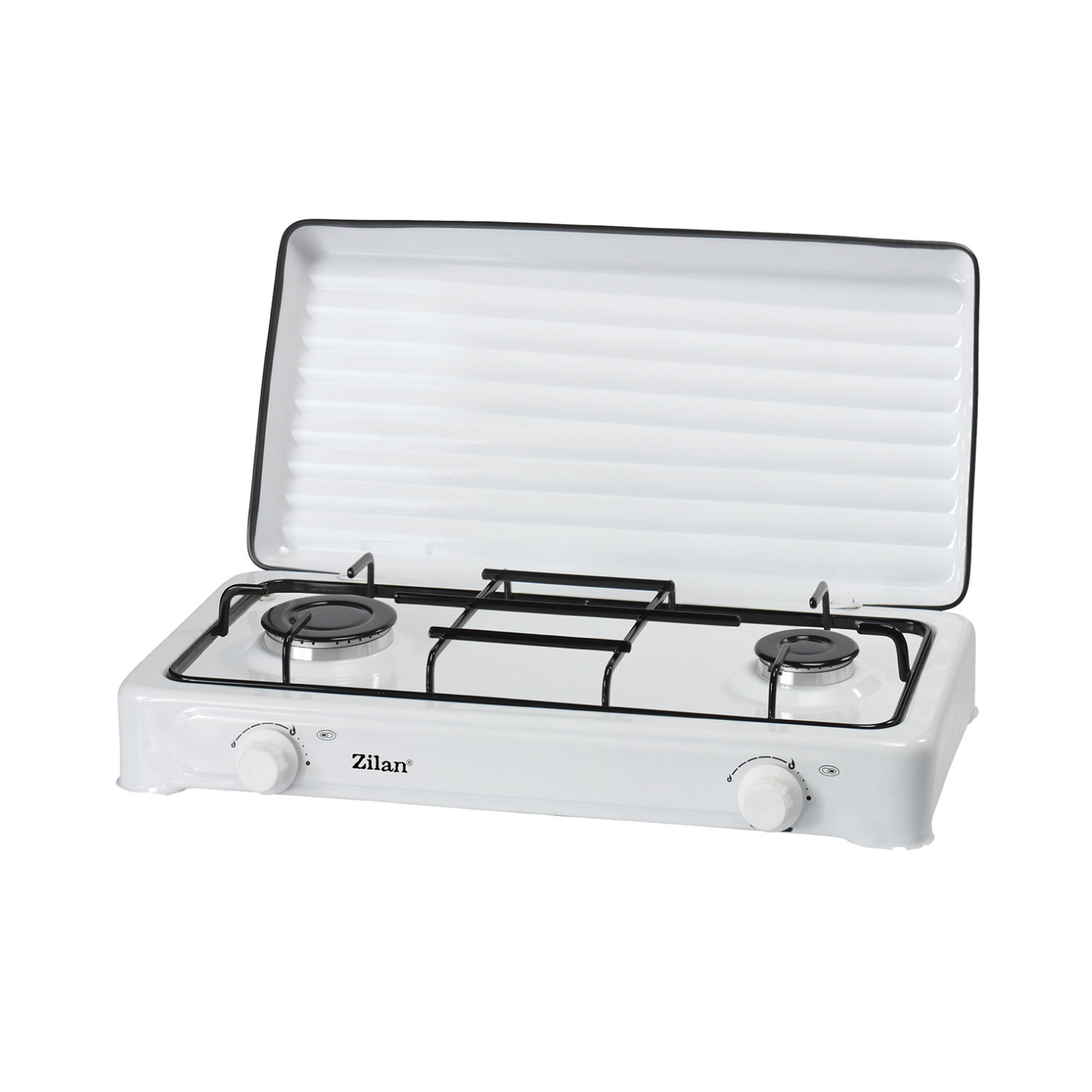 Hornillo de Gas con 2 Fuegos y Tapa 58x34,5x9,5cm Zilan Electrodomésticos 1